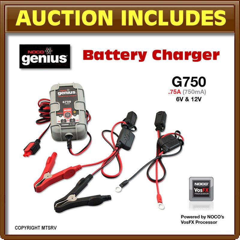 Noco genius g750 smart charger 750ma 6v/12v battery charger/maintainer trailer