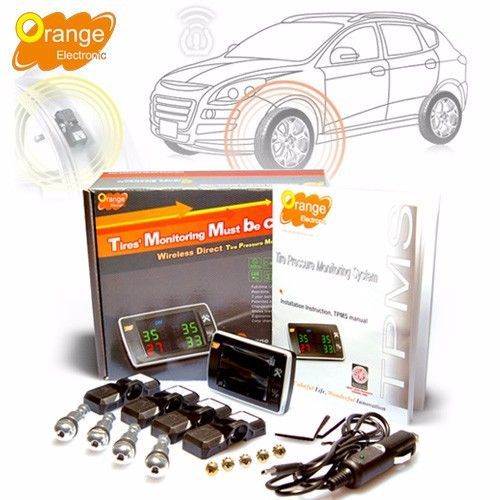 Find Orange TPMS Universal Tire Checker Pressure Monitoring System 4 G