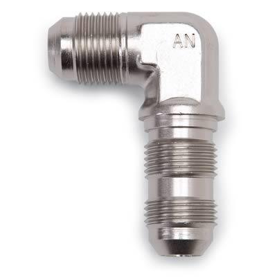 Russell 661261 fitting adapter 90 deg bulkhead -8 an nickel plated finish ea