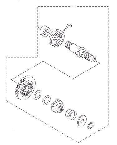 2004 2005 2006 yamaha wr450f wr 450 wr450f factory kickstart shaft