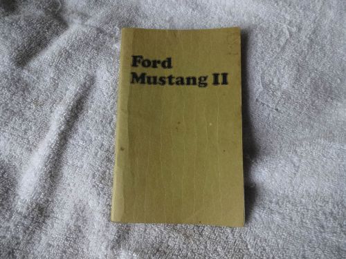 1974 ford mustang ii original owners manual great condition