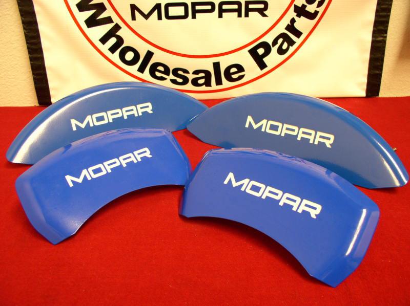 Find DODGE CHARGER CHALLENGER BLUE MOPAR BRAKE CALIPER COVER KIT 5.7L