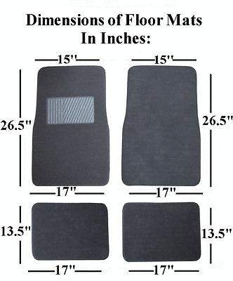Breathable Cloth Covers for Seat & Steering Wheel w/ Floor Mats Charcoal Grey #8, US $61.91, image 12