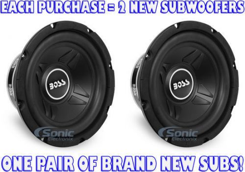 2) boss cxx8 600 watts 8&#034; inch chaos exxtreme series single 4 ohm subwoofers