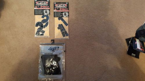 Fox motorcycle gloves &amp; bike plate numbers