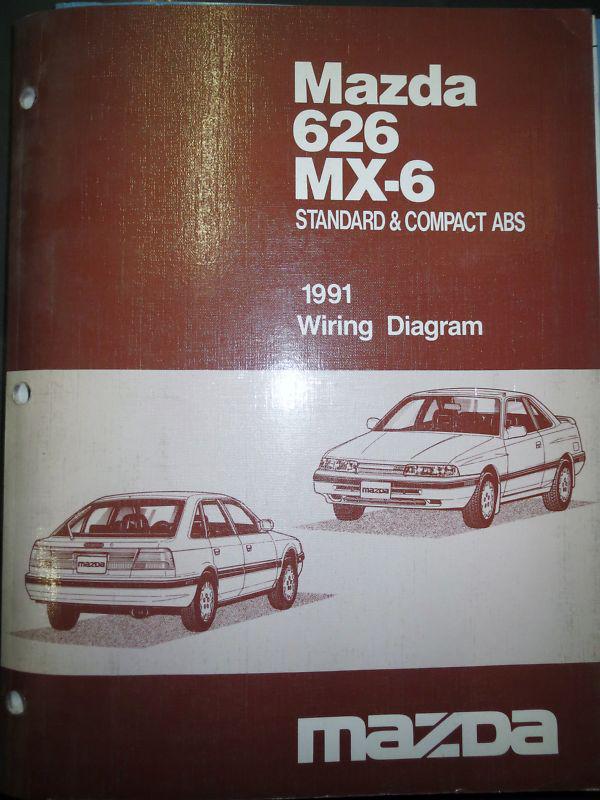 1991 mazda 626 mx-6 (standard and compact abs) wiring diagram manual