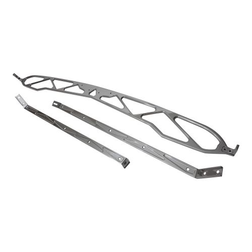 1956 chevy billet hood brace and supports. polished. made in u.s.a.