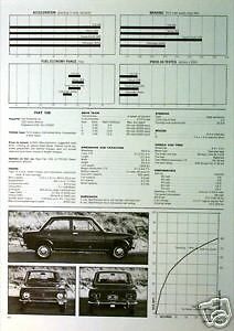 1972 fiat 128 coupe car &amp; driver test spec data 7/1971