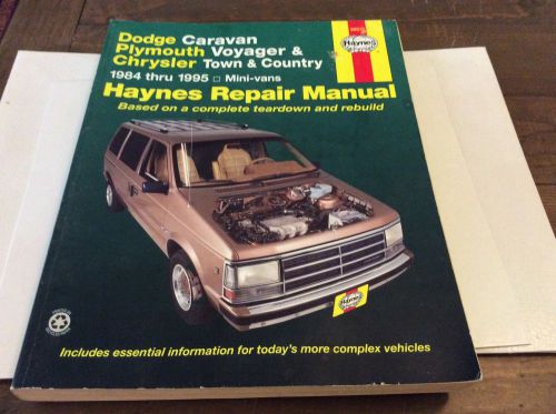Haynes dodge caravan plymouth voyager chrysler town &amp; country 1984-1995 repair m