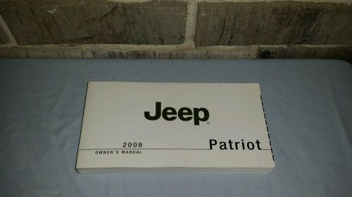 Very nice 2008 jeep patriot owners manual book