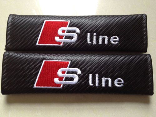 Carbon fiber seat belt cover pad for s-line a1 a2 a3 a4 a5 a6 a7 a8 s3 s4 q5 tt