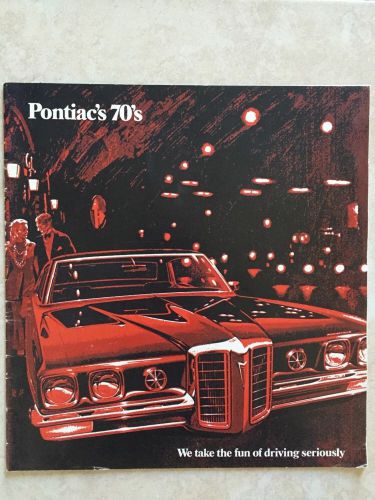 1970 70&#039;s pontiac&#039;s1970&#039;s full line original dealer brochure oem