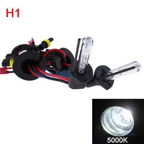 Premium hid blitz xenon bulbs pair h1 pure white light 5000k headlight bulbs cl