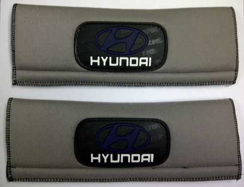 4x gray seat belt cover shoulder pads for hyundai vehicles