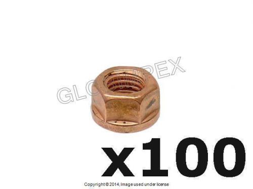 Bmw (1967-2011) copper lock nut exhaust flange (10 mm) set of 100 oem