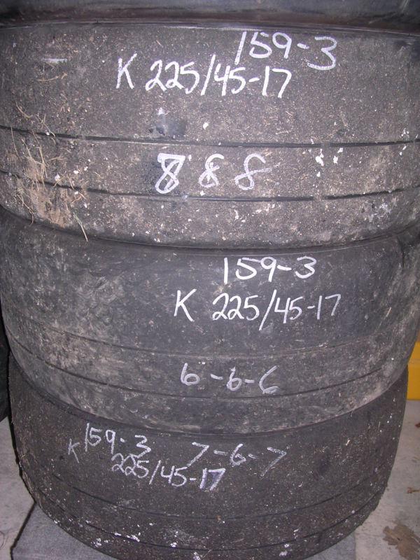 159-3 usdrrt kuhmo used dot road race tires 225x45-17 