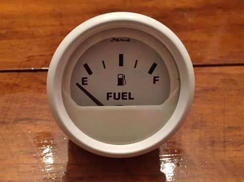 Faria fuel gas tank gauge dress white boat marine universal guage