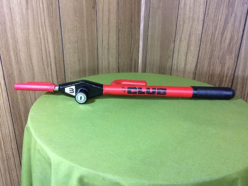 Original the club steering wheel lock, no key (red anti-theft device)