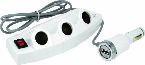 Bell automotive 22-1-39256-8 3 outlet power strip with usb port