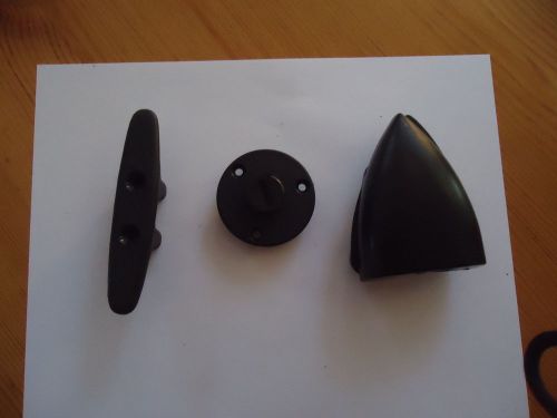 Sunfish sailboat cockpit and deck drains and bow cleat