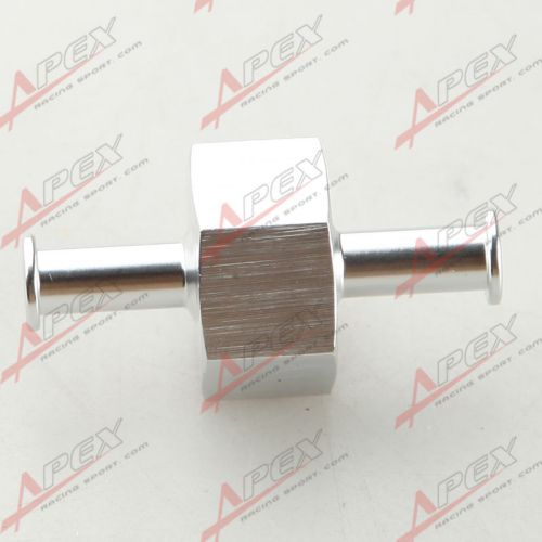 0.28" 7mm billet aluminum fuel pressure gauge inline barb adapter with 1/8" port