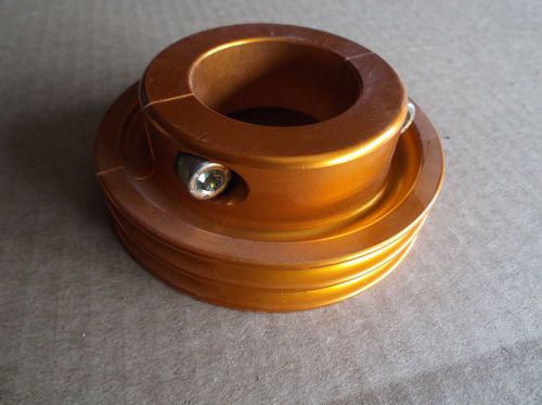 Go kart water pump pulley 2 piece 40mm gold new skm race tag