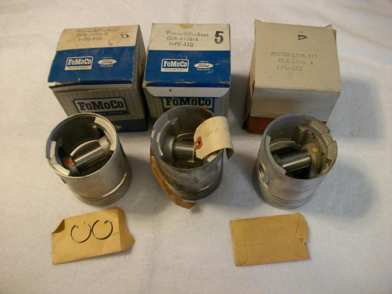 Ford nos pistons    oha-6108-a    std standard lot of three