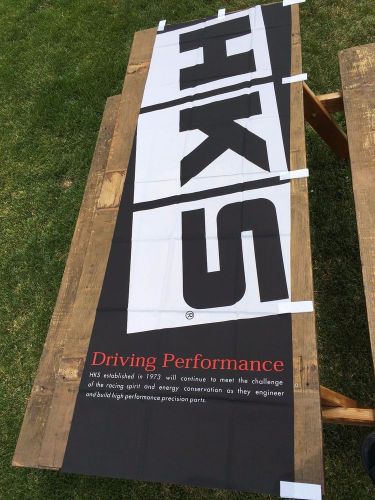 Jdm hks banner sign made in japan - gtr silvia r34 r35