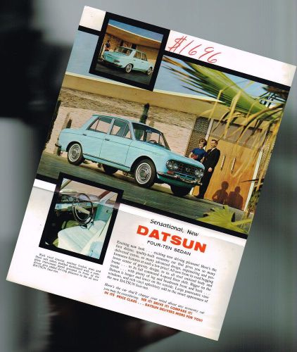 1964/1965 datsun 410 sedan brochure sheet: 4-10, four-ten