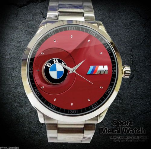 New design red bmw m3 logos stainless steel sport metal watch unisex