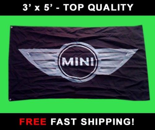 Mini cooper racing flag - new 3&#039; x 5&#039; banner - british cooper s coop jcw clubman