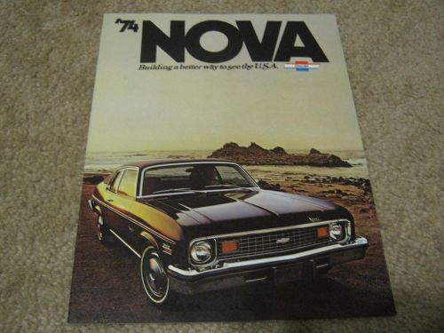 1974 chevrolet nova ss dealer sales-showroom brochure sedan, coupe