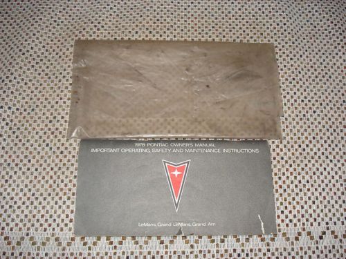 1978 pontiac lemans owners manual original with bag wow