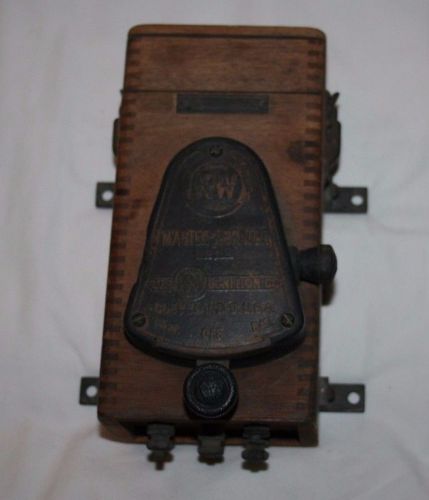 Vintage k&amp;w k-w master vibrator ignition coil model a t auto wood case