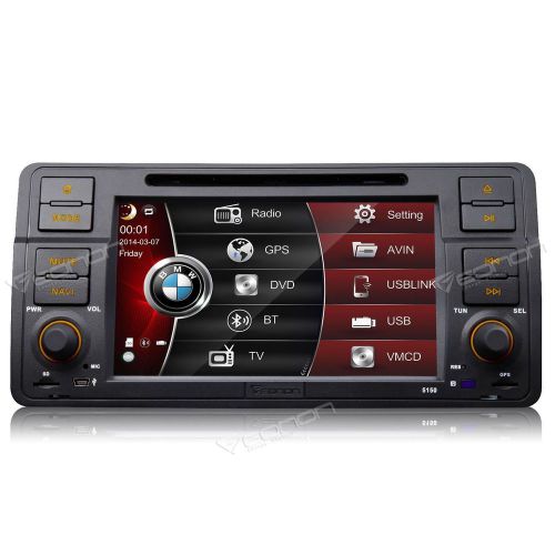 Head unit 1din 7&#034; car dvd player w gps navigation radio bluetooth for bmw e46 m3