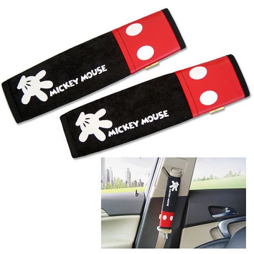 Car seat belt sleeves pocket storage card holder mickey mouse