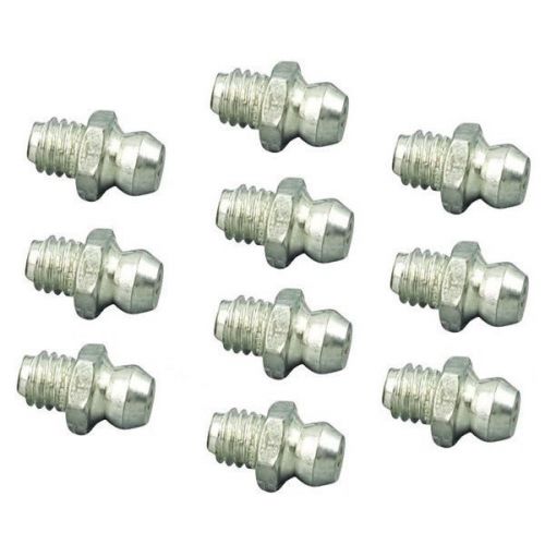 10 pieces grease fitting unf 1/4-28 zerk nipple straight l-c2