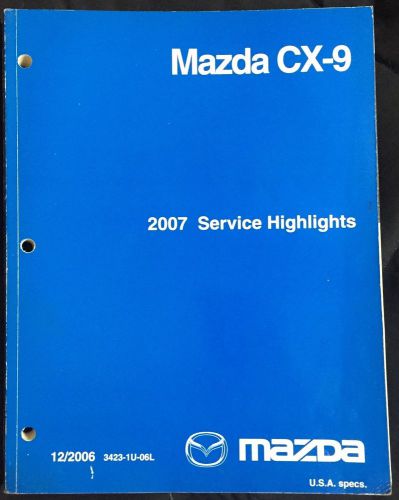 2007 mazda cx-9 factory oem service highlights manual 001