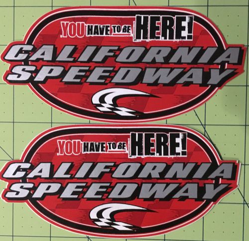 California speedway pair of original vintage decals racing stickers nascar