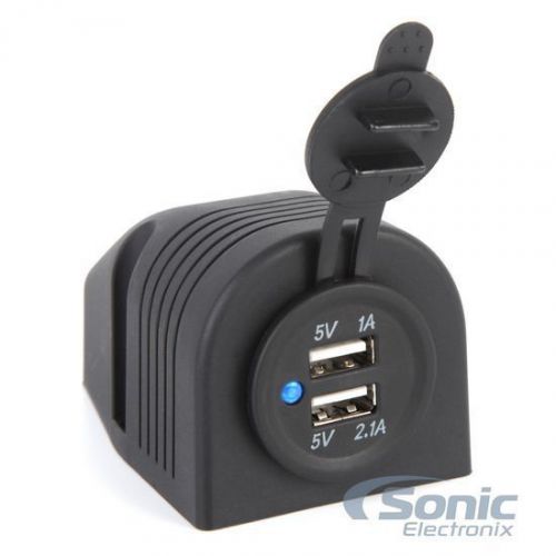 Belva waterproof dual usb charging kit w/surface mount housing waterproof cover