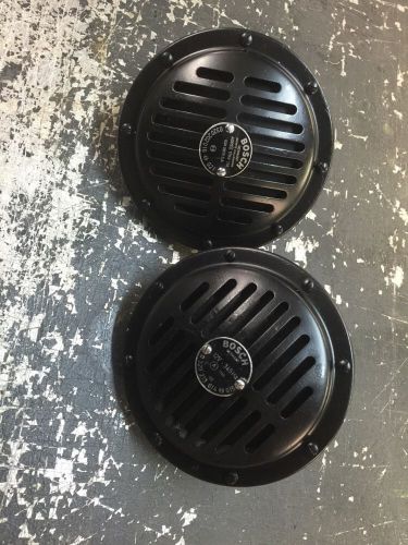 Pair of large vintage classic original bosch horns mercedes porsche german cars
