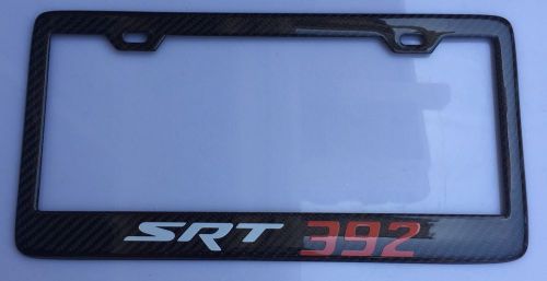 Real carbon fiber license plate frame hellcat srt 392  dodge challenger charger