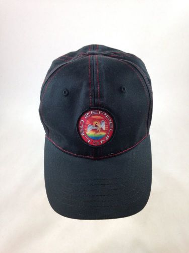 Led zeppelin &#039;73 fitted baseball cap hat sample hat black w red stitching