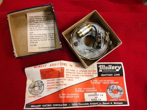 Nos mallory distributor breaker plate w/points 50-51-52 cadillac/pontiac/olds++