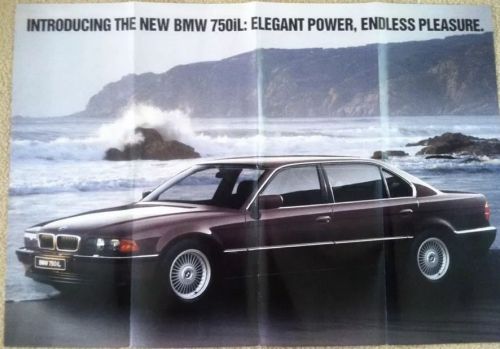 Bmw 7-series e38 750il prestige wall poster sales ad brochure 750 740 il 740i