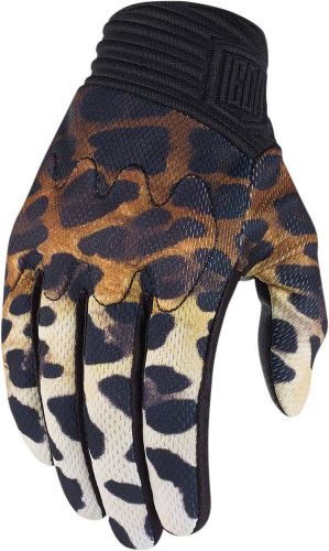 New icon cheeter adult textile gloves, cheetah print, med/md