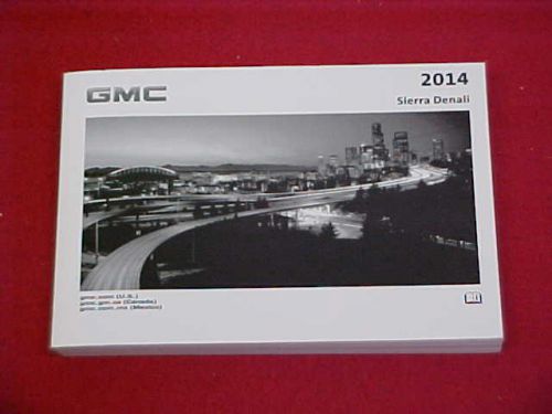 2014 original new gmc sierra denali owners manual service guide 14 glovebox oem