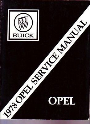 1978 buick opel  factory shop service manual