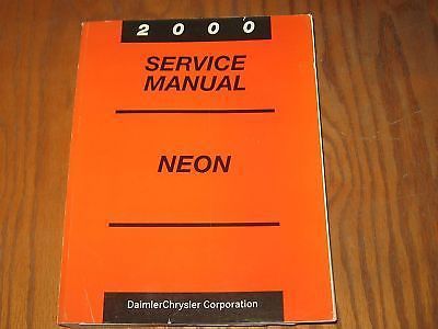 2000 dodge chrysler plymouth neon  service manual