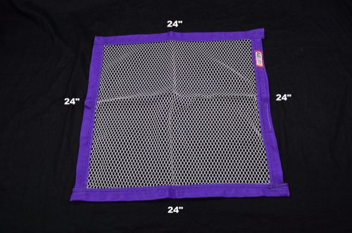 Rjs racing purple &amp; white mesh square window net 24&#034; x 24&#034;